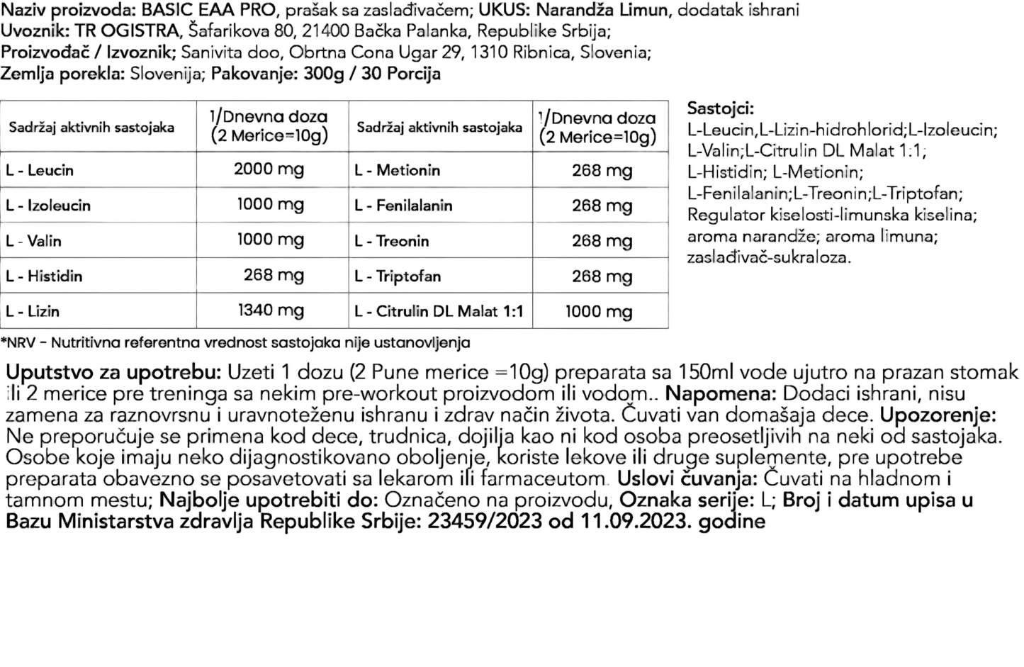 Basic PRO EAA – Fresh Apple