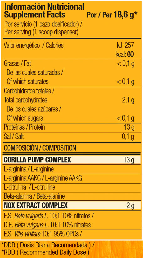Moons Truck Zero preworkout/reaktor bez kofeina 540g Fruit Fight