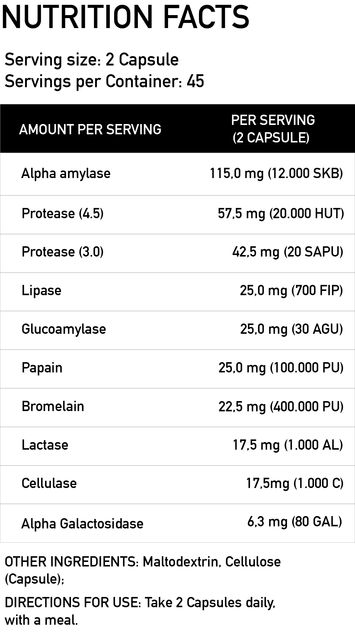 Basic Digestive Pro Enzimi 90caps