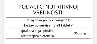 Spirulina 100Tableta Biotech Usa