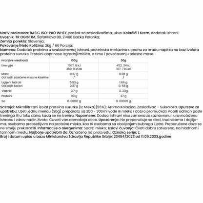 Basic Iso PRO – Cookies & Cream (2kg)