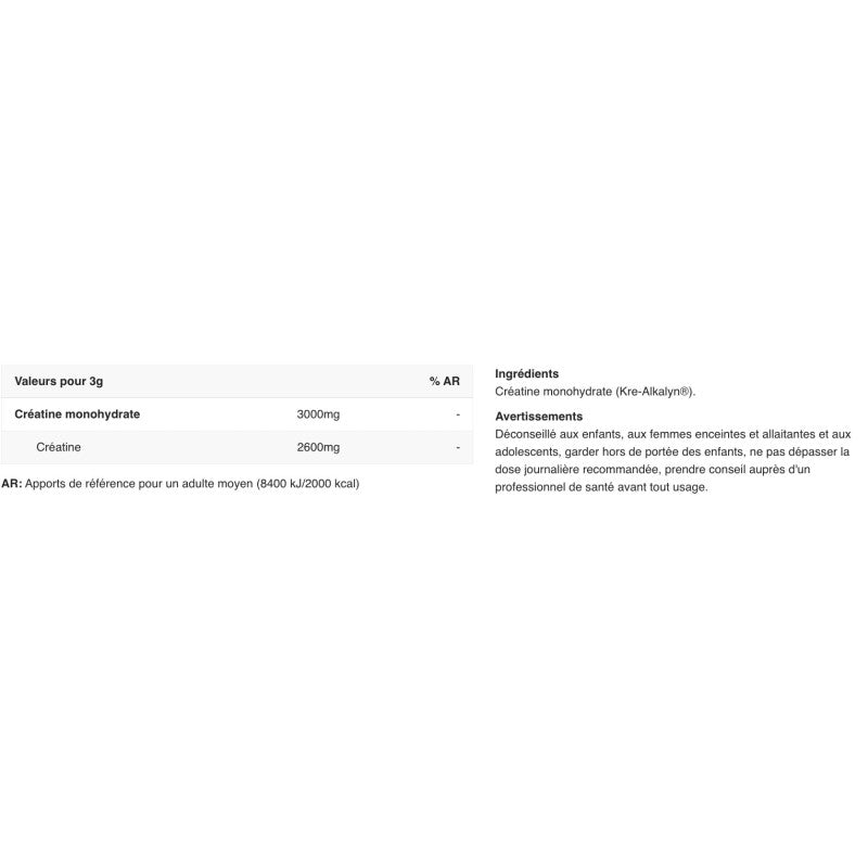 ONE RAW Kre-Alkalyn Kreatin Monohidrat 225g Neutral Flavour