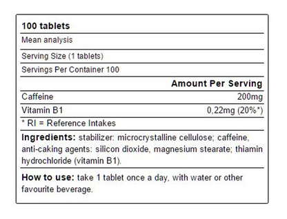 Yamamoto Caffeine Tabs